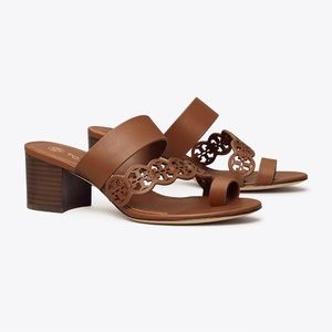 Tory Burch Tiny Miller Heeled Sandals - Burnt Cuoio